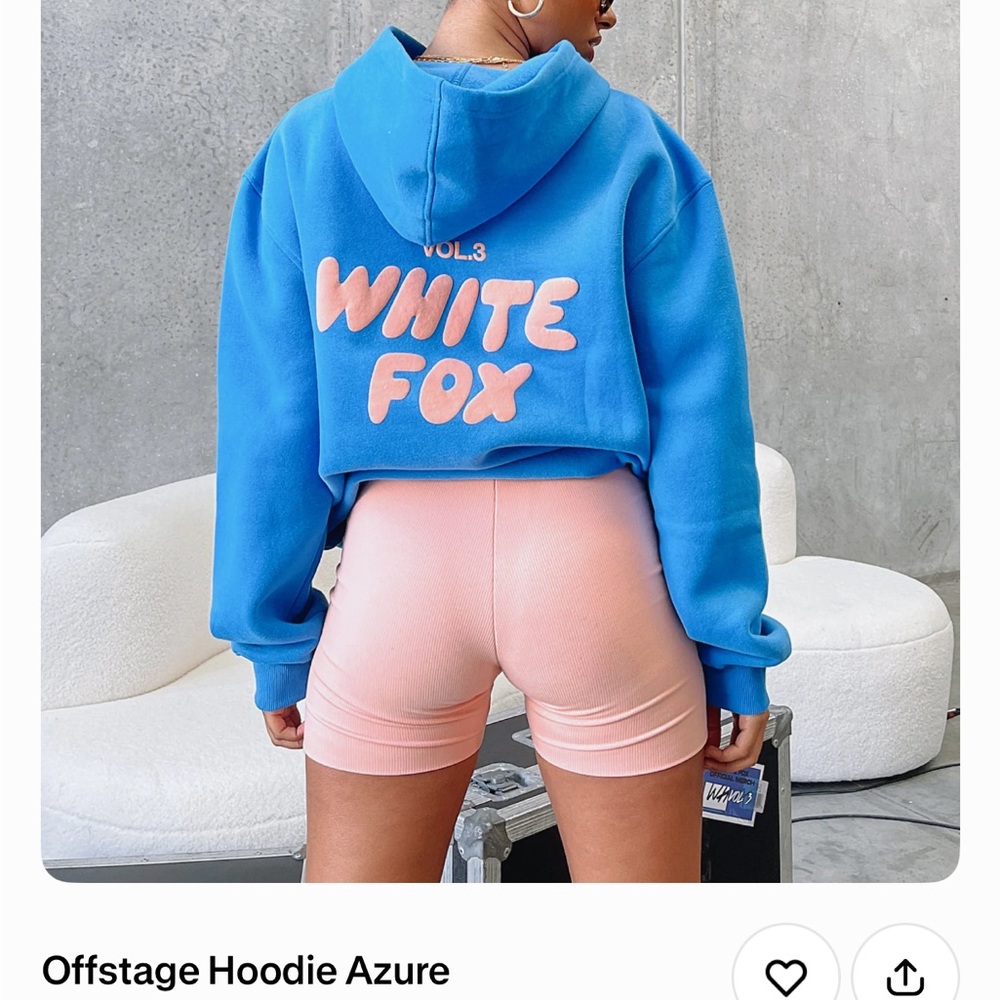 White Fox Boutique Blue and Pink Hoodie